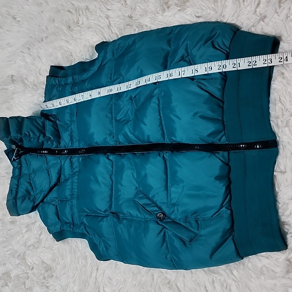 Diesel Teal Full Zip Puffer Vest - Picture 7 of 16